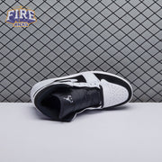 Air Jordan 1 Mid White Black Unisex