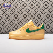 Nike Air Force 1 Low Patent Leather Topaz Gold Pine Green IO4489-700 Unisex