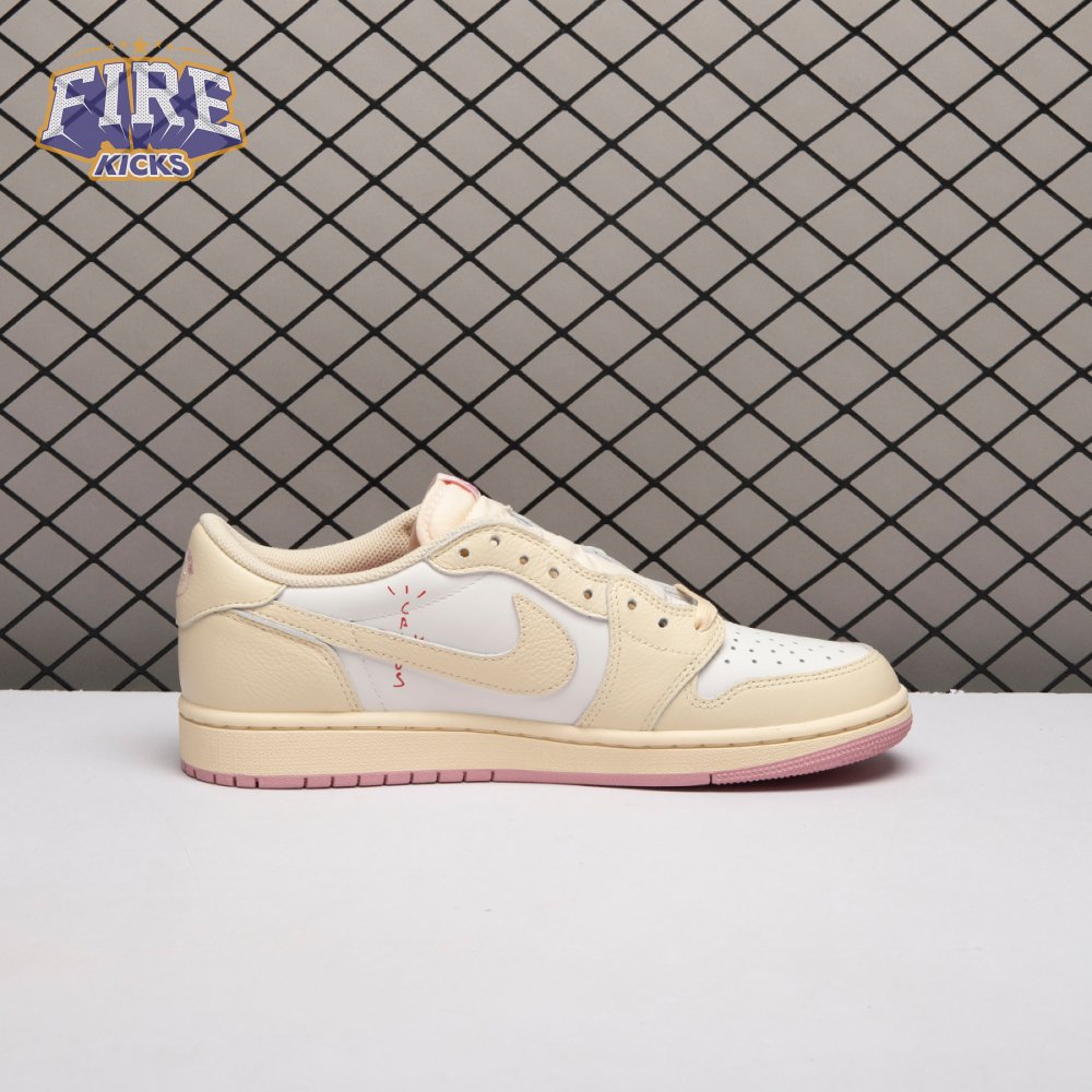 Jordan 1 Retro Low OG SP Travis Scott Shy Pink IQ7604-100 Unisex