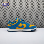 Nike Dunk Low SE Panda-Monium Court Blue Yellow Ochre Suede IH7648-700 Unisex