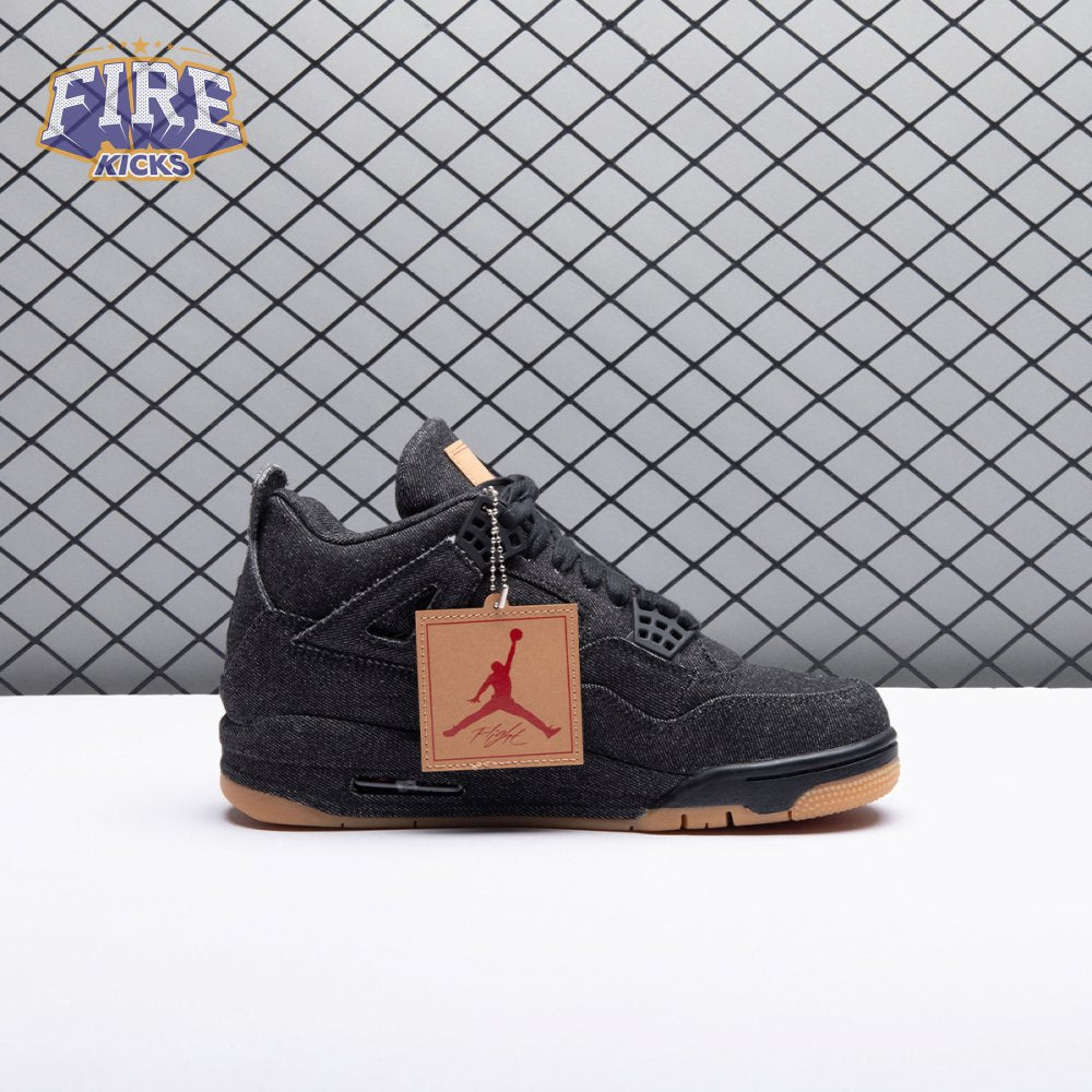 Jordan 4 Retro Levi's Black Men's