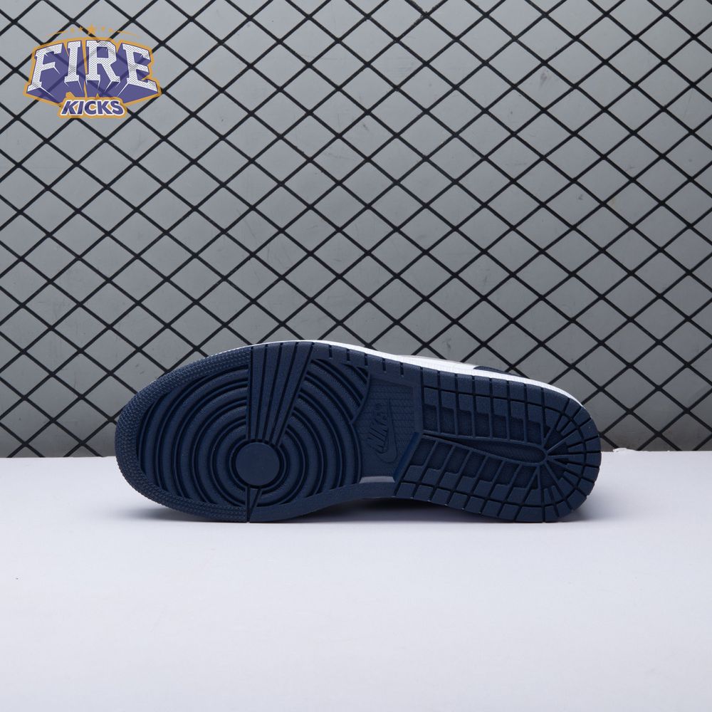Jordan 1 Low Wolf Grey Midnight Navy 553558-141 Unisex