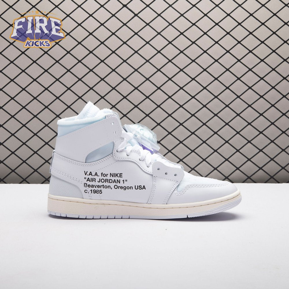 Jordan 1 Retro High Off-White Alaska AA3834-100 Unisex
