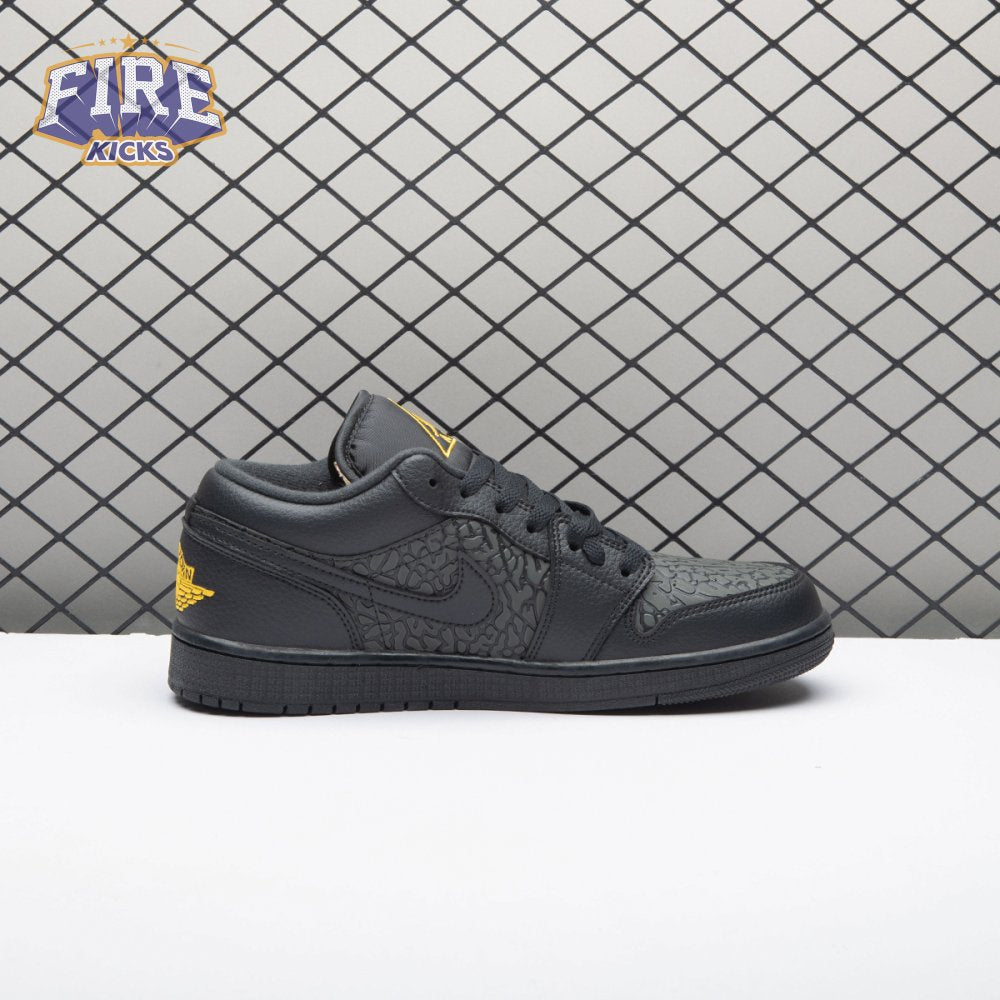 Jordan 1 Low Black Elephant Print IM6568-010 Unisex