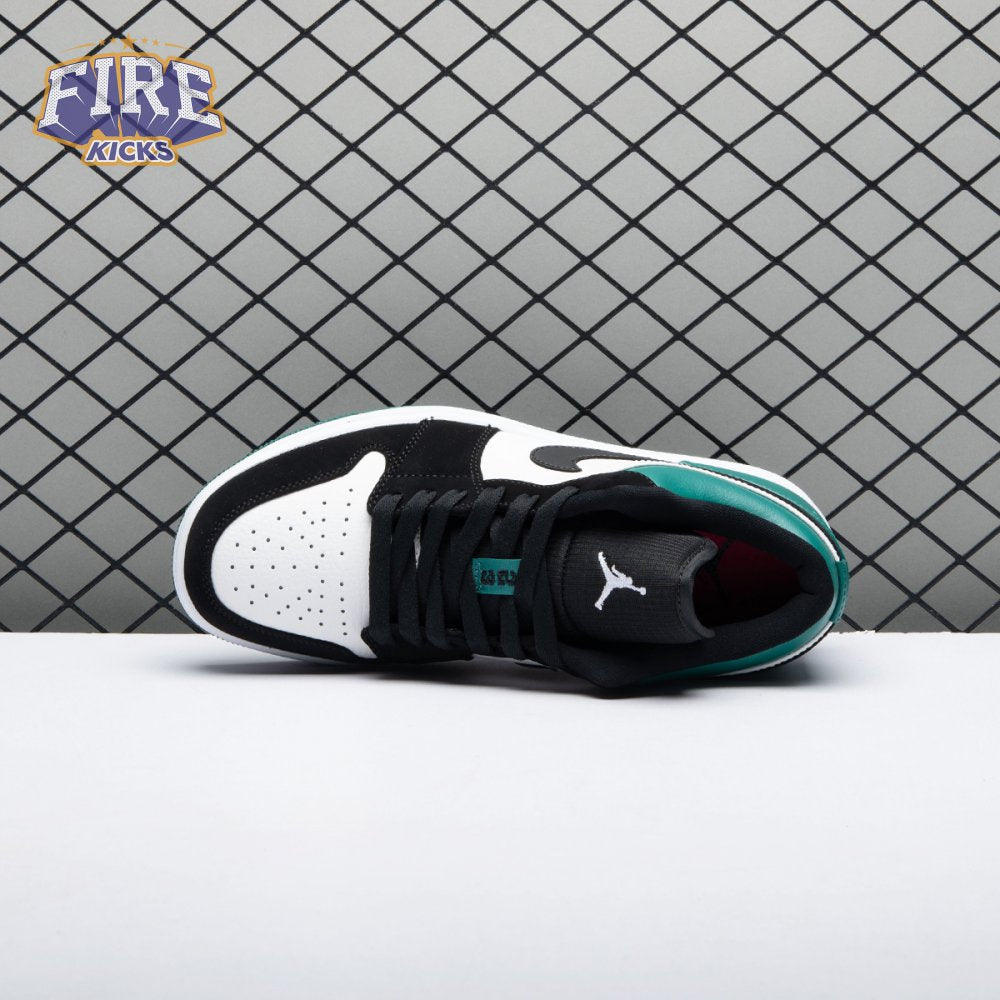 Jordan 1 Low White Black Mystic Green 553558-113 Unisex