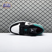 Jordan 1 Low White Black Mystic Green 553558-113 Unisex