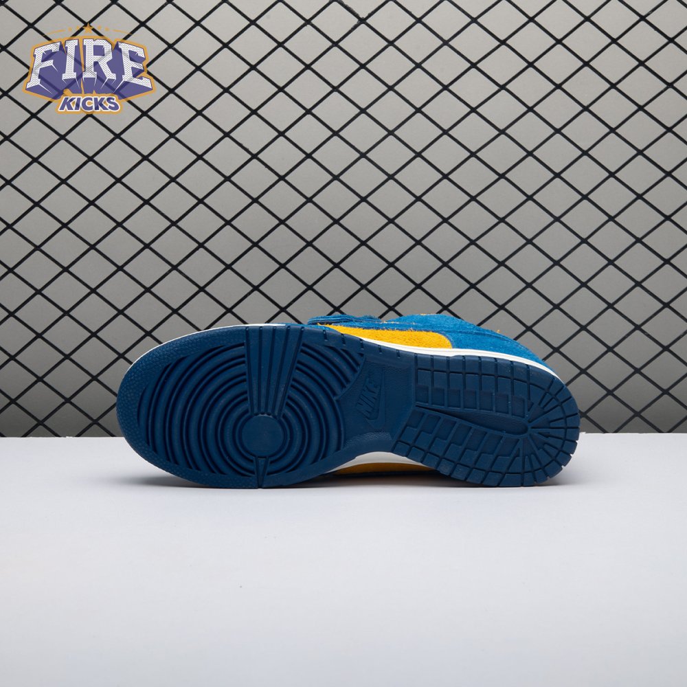 Nike Dunk Low SE Panda-Monium Court Blue Yellow Ochre Suede IH7648-700 Unisex