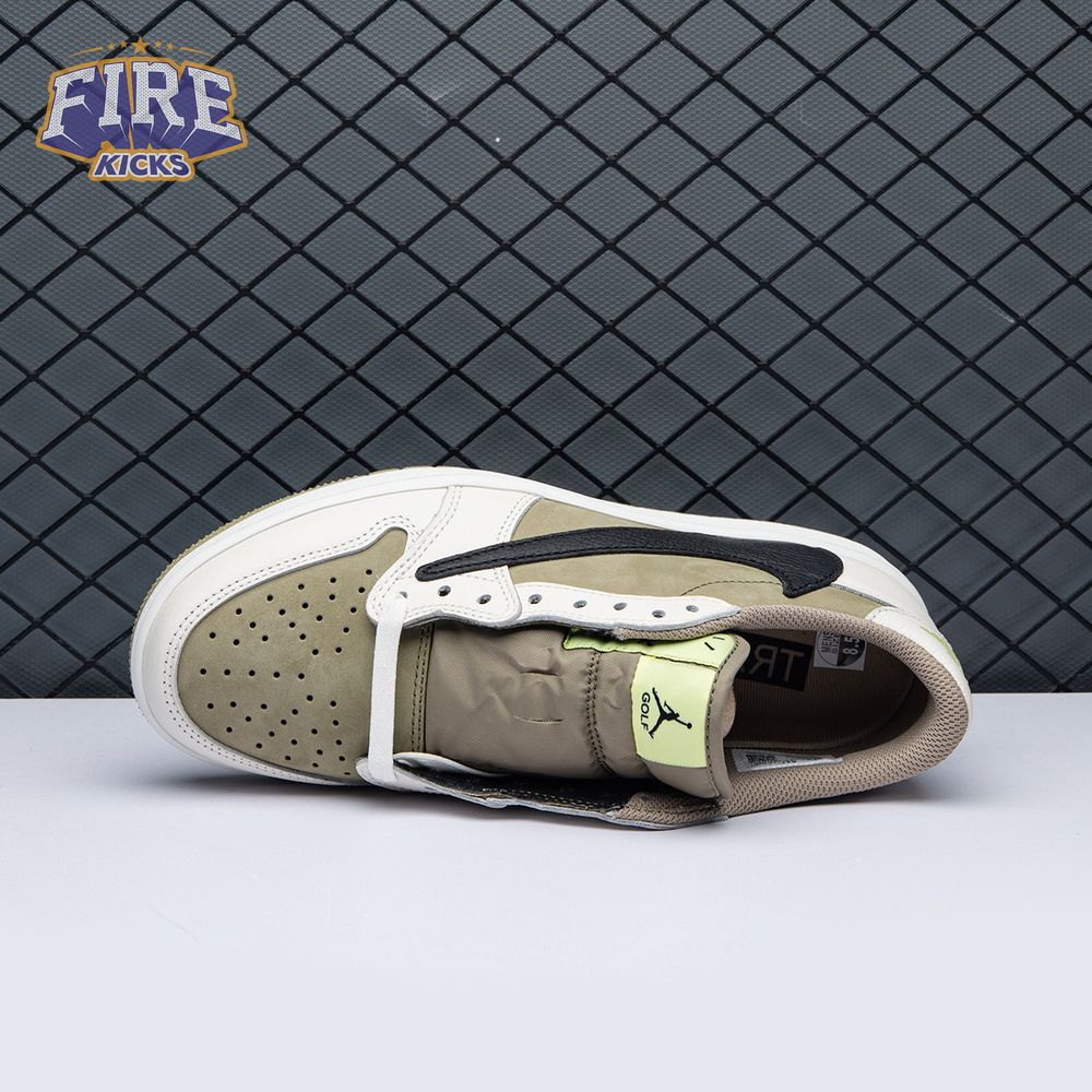 Jordan 1 Retro Low Golf Travis Scott Neutral Olive FZ3124-200 Unisex