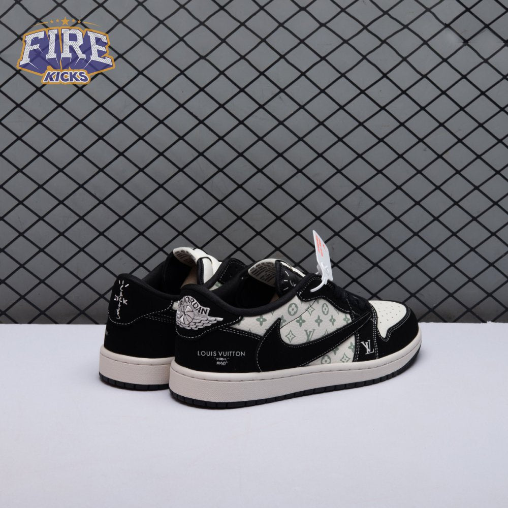 Travis Scott x Fragment Design x Air Jordan 1 Low OG SP Black Off White Grey LX1988-200 Unisex