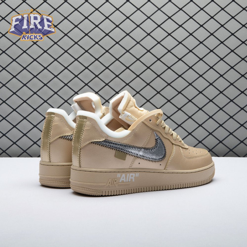 Off-White x Nike Air Force 1 07 Low Metal Gold OW Silver DX1419-900 Unisex