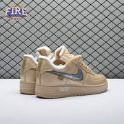Off-White x Nike Air Force 1 07 Low Metal Gold OW Silver DX1419-900 Unisex