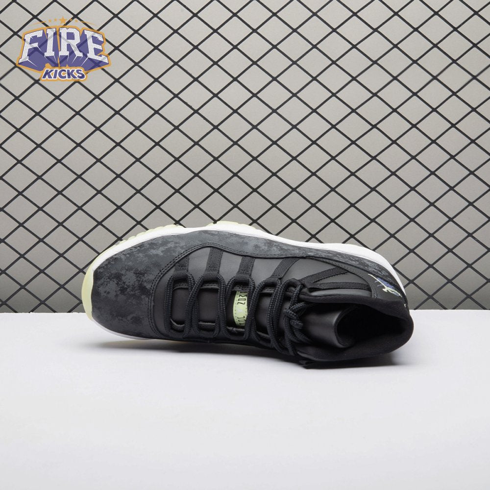 Jordan 11 Retro Black Barely Volt IB1378-001 Unisex