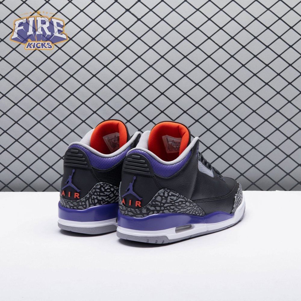 Jordan 3 Retro Black Court Purple CT8532-050 Men's
