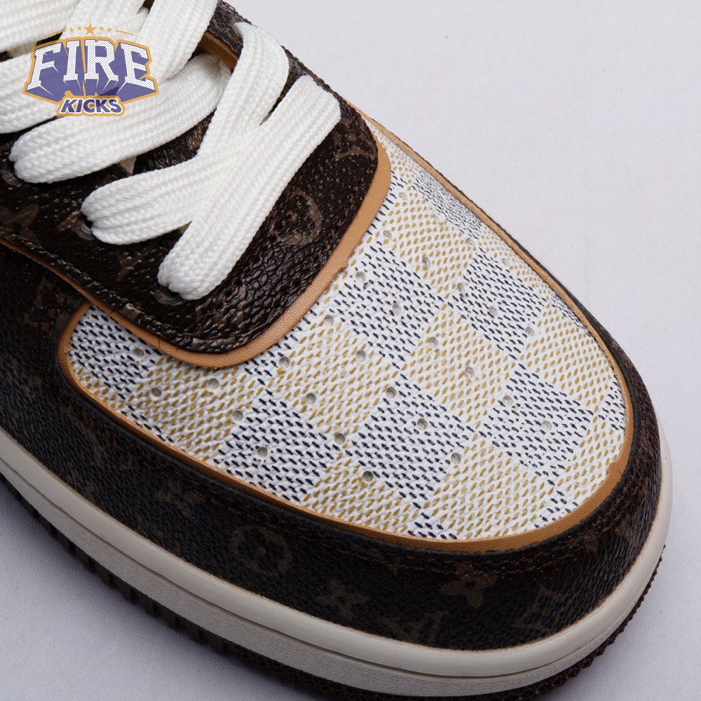 Nike Air Force 1 Low Monogram Brown Damier Azur Unisex (Special Box)