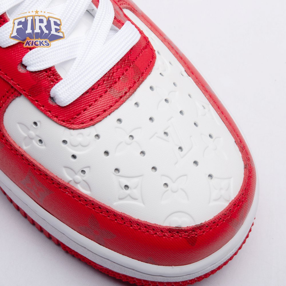 Nike Air Force 1 Low By Virgil Abloh White Red Men's
