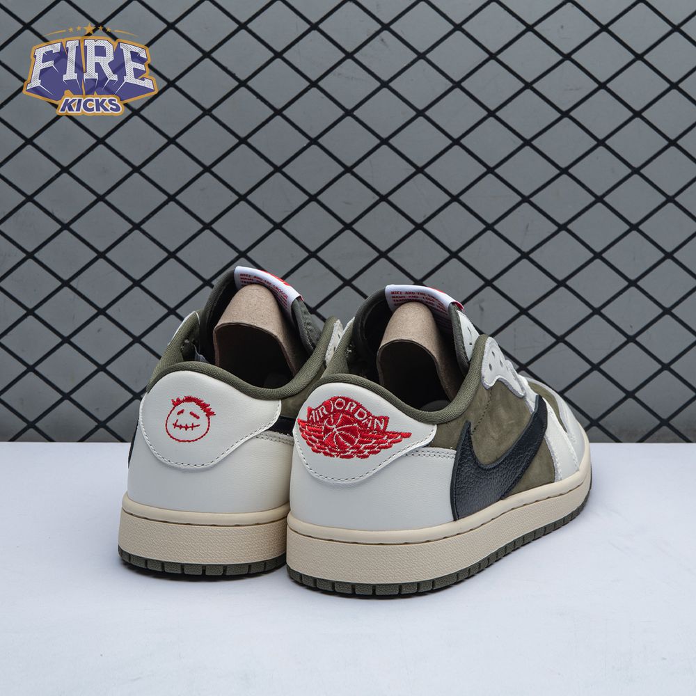 Travis Scott x Air Jordan 1 Low OG Medium Olive DM7866 200 Unisex