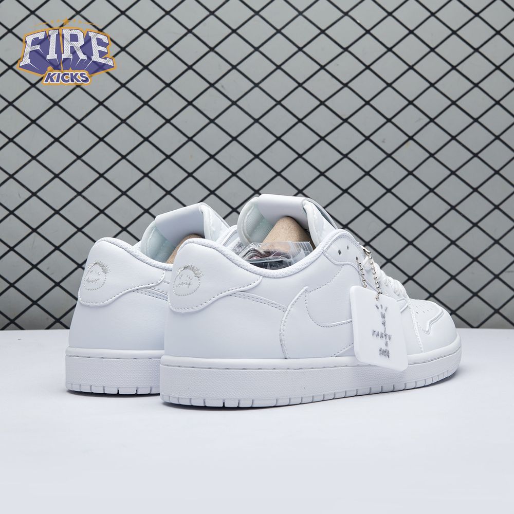 Travis Scott x Air Jordan 1 Low Triple White Unisex