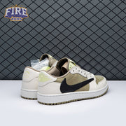 Jordan 1 Retro Low Golf Travis Scott Neutral Olive FZ3124-200 Unisex