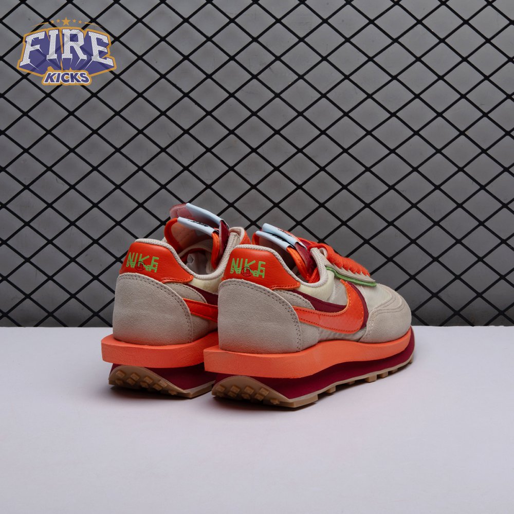 Nike LD Waffle CLOT Kiss of Death Net Orange Blaze DH1347-100 Unisex