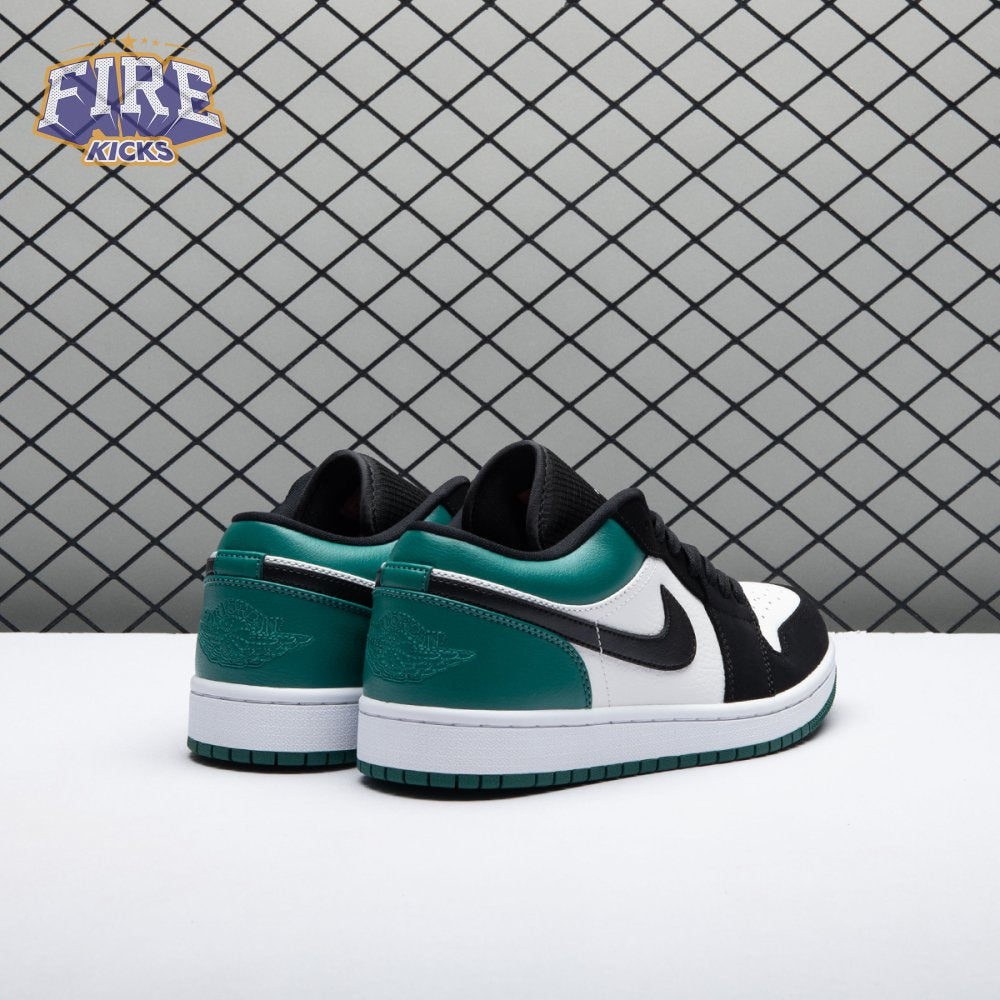 Jordan 1 Low White Black Mystic Green 553558-113 Unisex