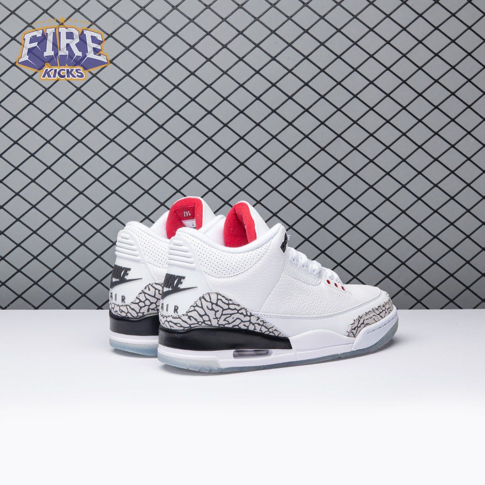 Jordan 3 Retro Free Throw Line White Cement 923096-101 Men's