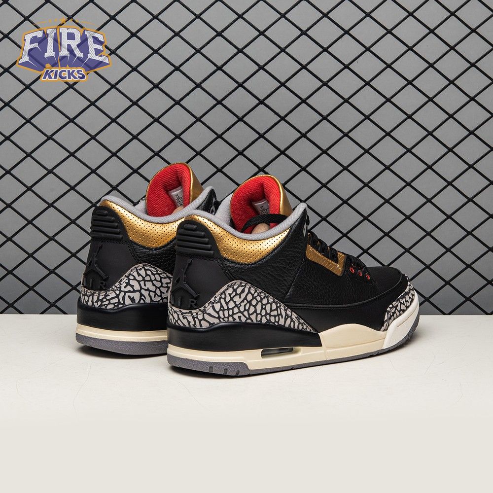 Air Jordan 3 Black Gold Men's