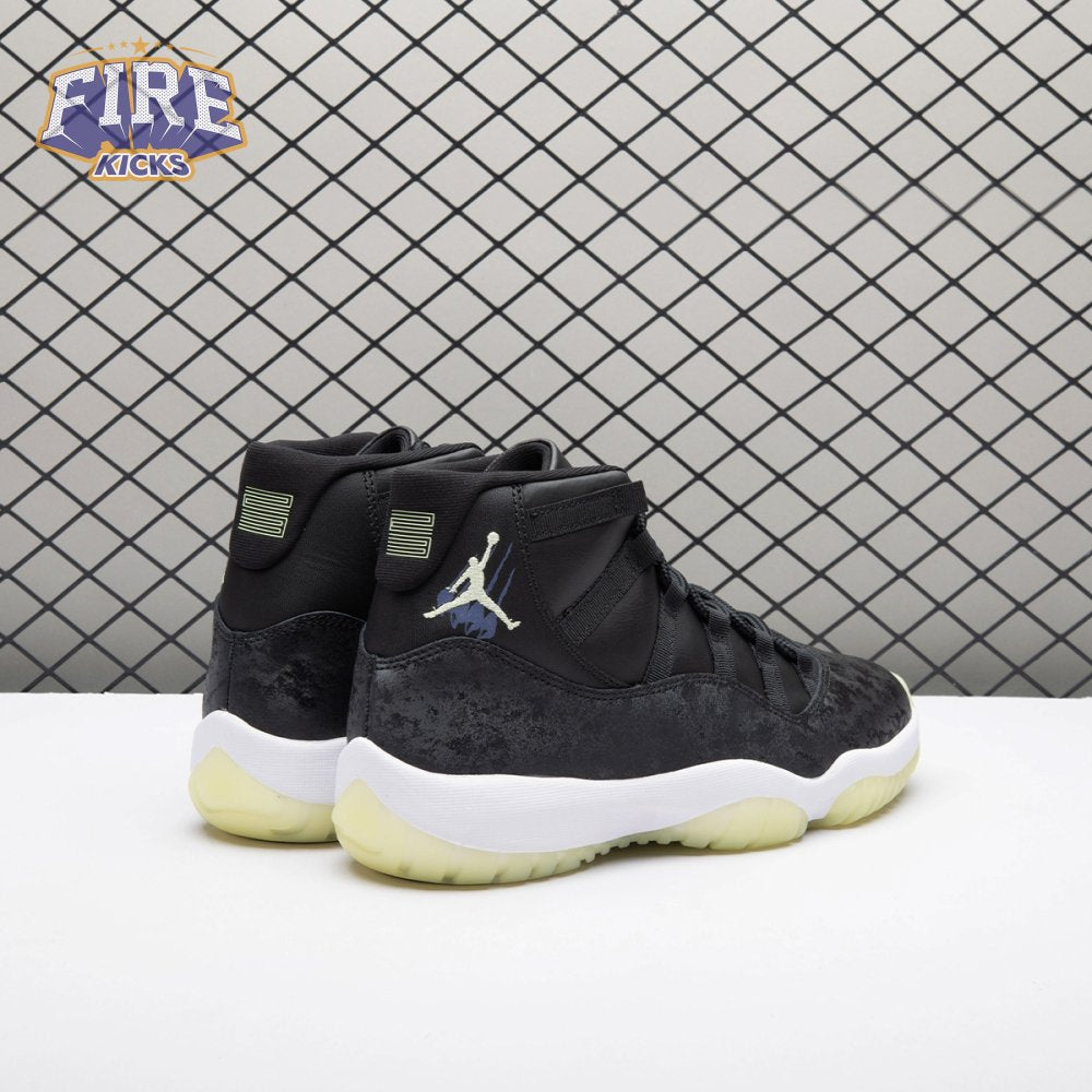 Jordan 11 Retro Black Barely Volt IB1378-001 Unisex