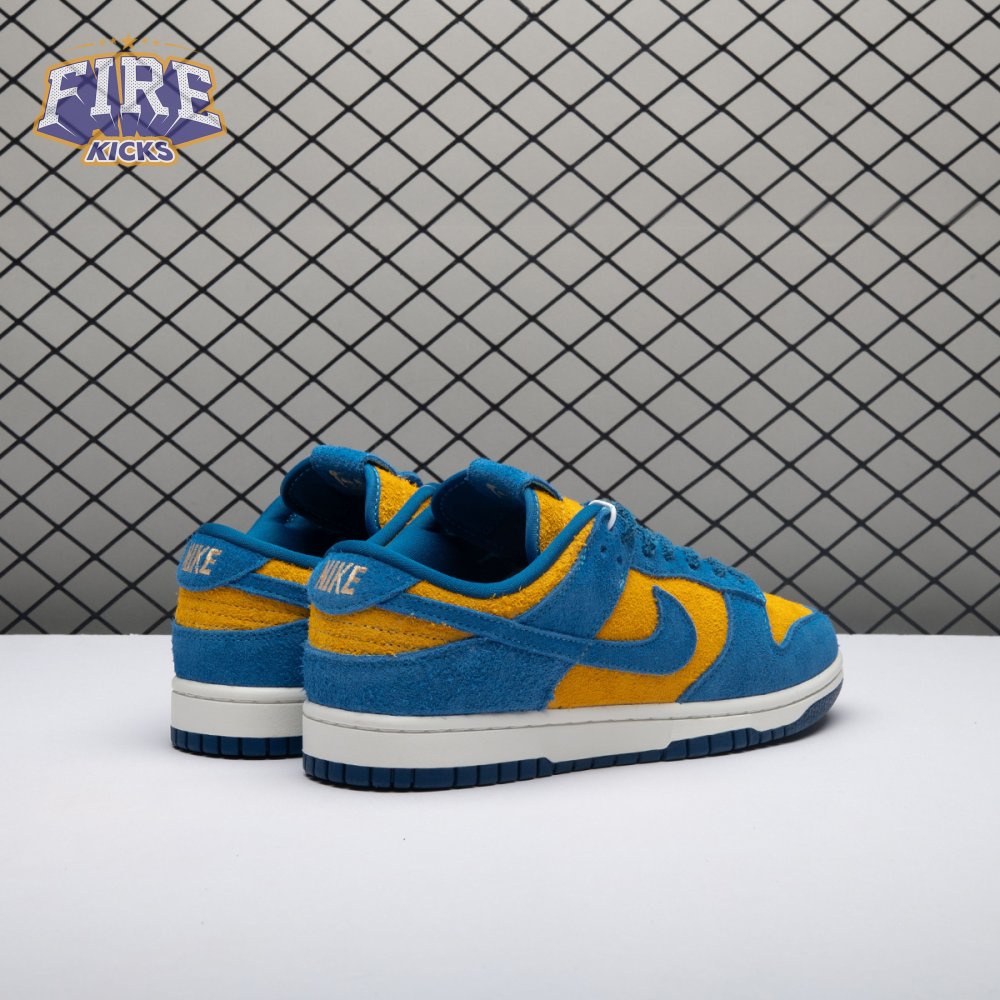 Nike Dunk Low SE Panda-Monium Court Blue Yellow Ochre Suede IH7648-700 Unisex