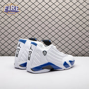 Jordan 14 Retro White Hyper Royal 487471-104 Men's