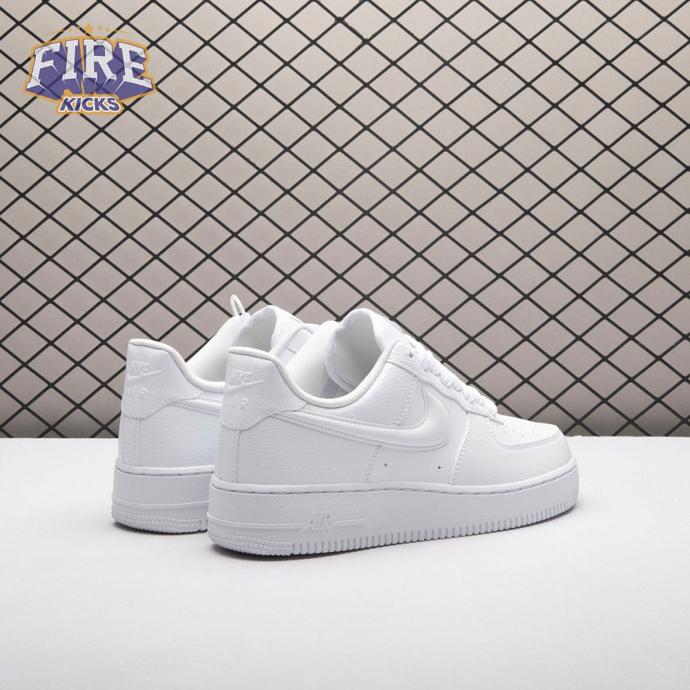 Nike Air Force 1 Low '07 Next Nature Triple White Bulbous Swoosh HF2014-100 Unisex