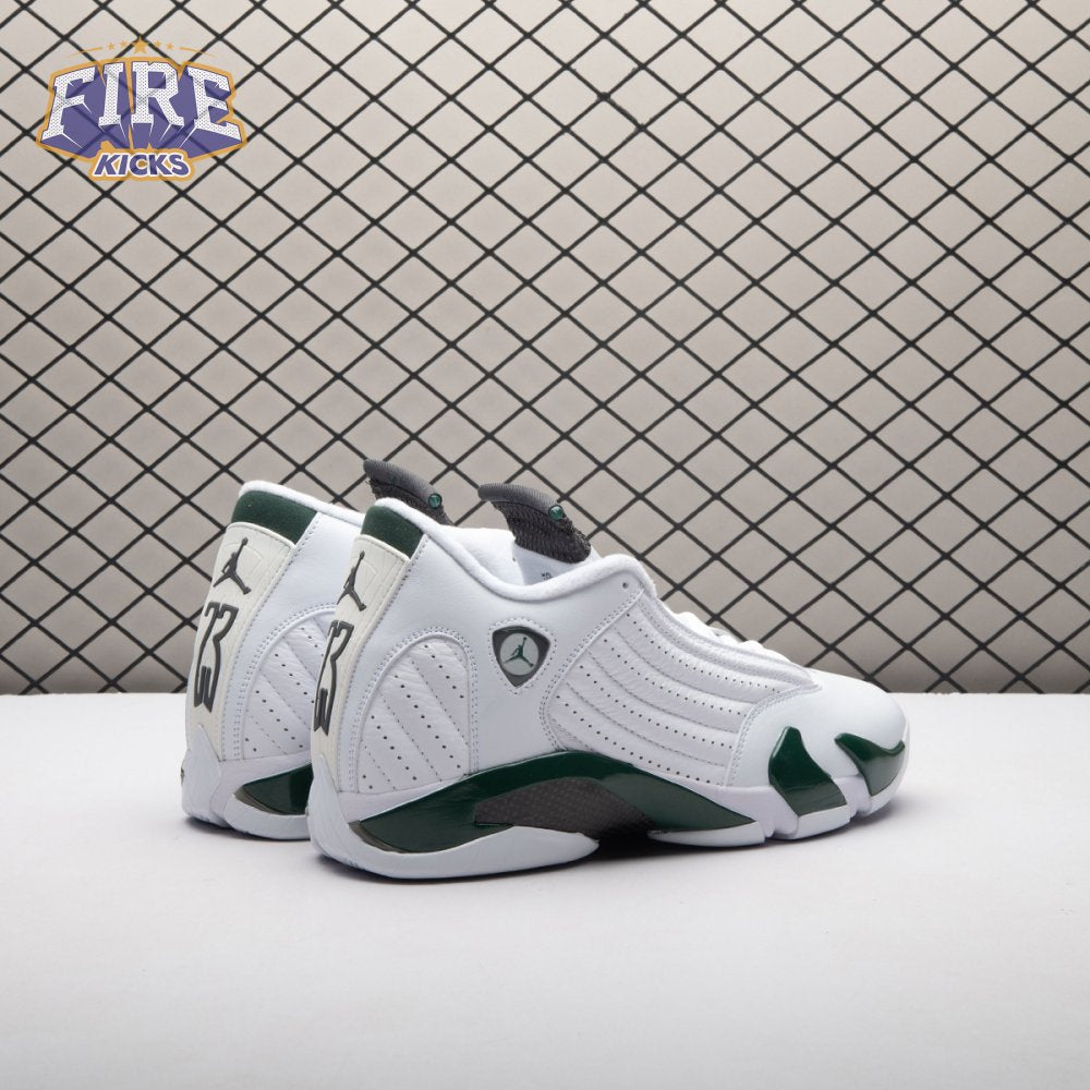 Jordan 14 Retro White Forest Green 311832-131 Men's