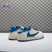 Jordan 1 Retro Low OG SP Fragment x Travis Scott Sail Military Blue DM7866-104 Unisex