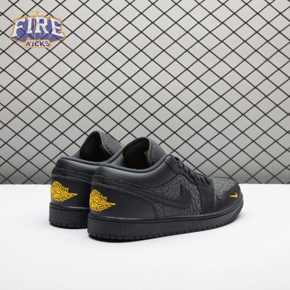 Jordan 1 Low Black Elephant Print IM6568-010 Unisex
