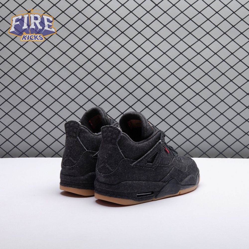 Jordan 4 Retro Levi's Black Men's