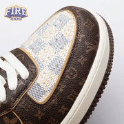 Nike Air Force 1 Low Monogram Brown Damier Azur Unisex