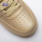 Off-White x Nike Air Force 1 07 Low Metal Gold OW Silver DX1419-900 Unisex
