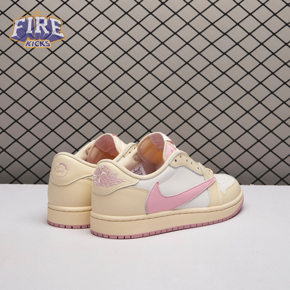Jordan 1 Retro Low OG SP Travis Scott Shy Pink IQ7604-100 Unisex