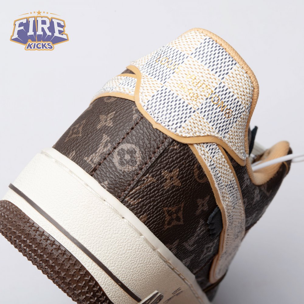 Nike Air Force 1 Low Monogram Brown Damier Azur Unisex