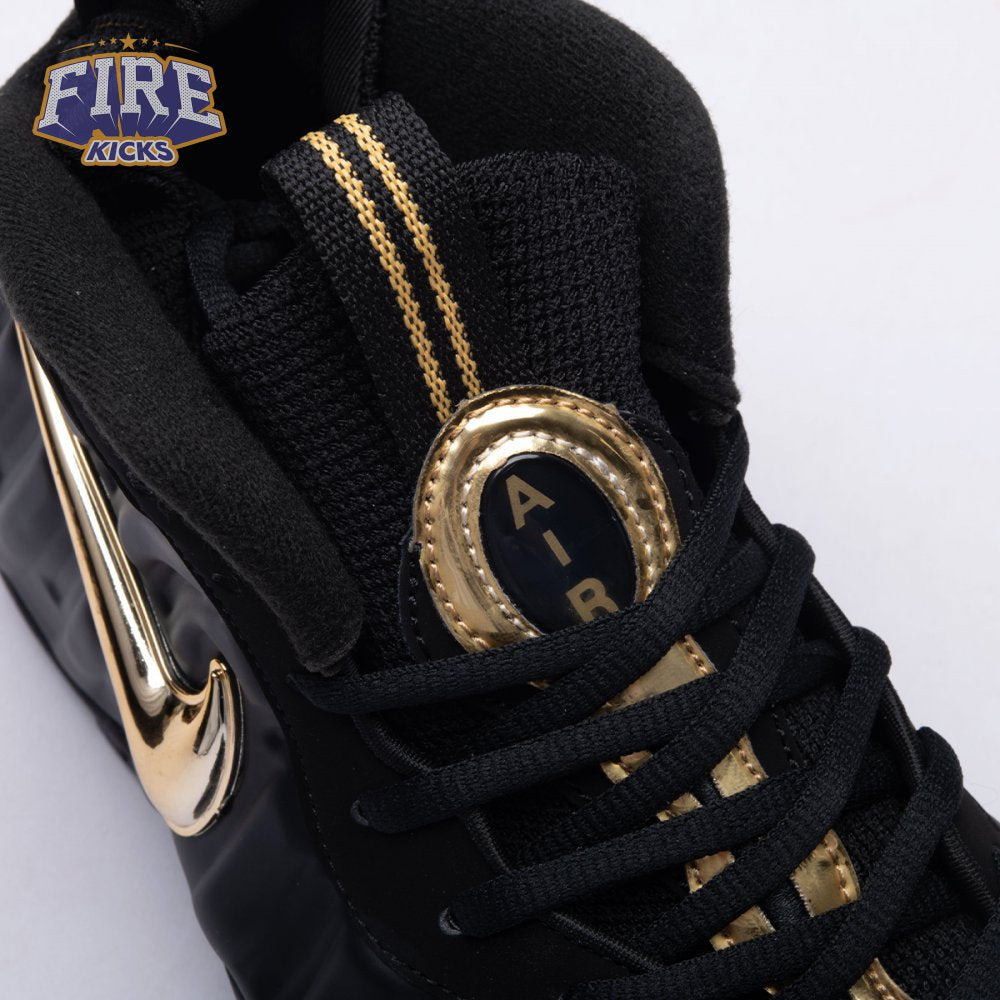 Nike Air Foamposite Pro Black Metallic Gold 624041-009 Unisex