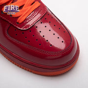 Nike Air Force 1 Low Patent Leather Dark Team Red Safety Orange IO4489-601 Unisex