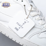 Travis Scott x Air Jordan 1 Low Triple White Unisex