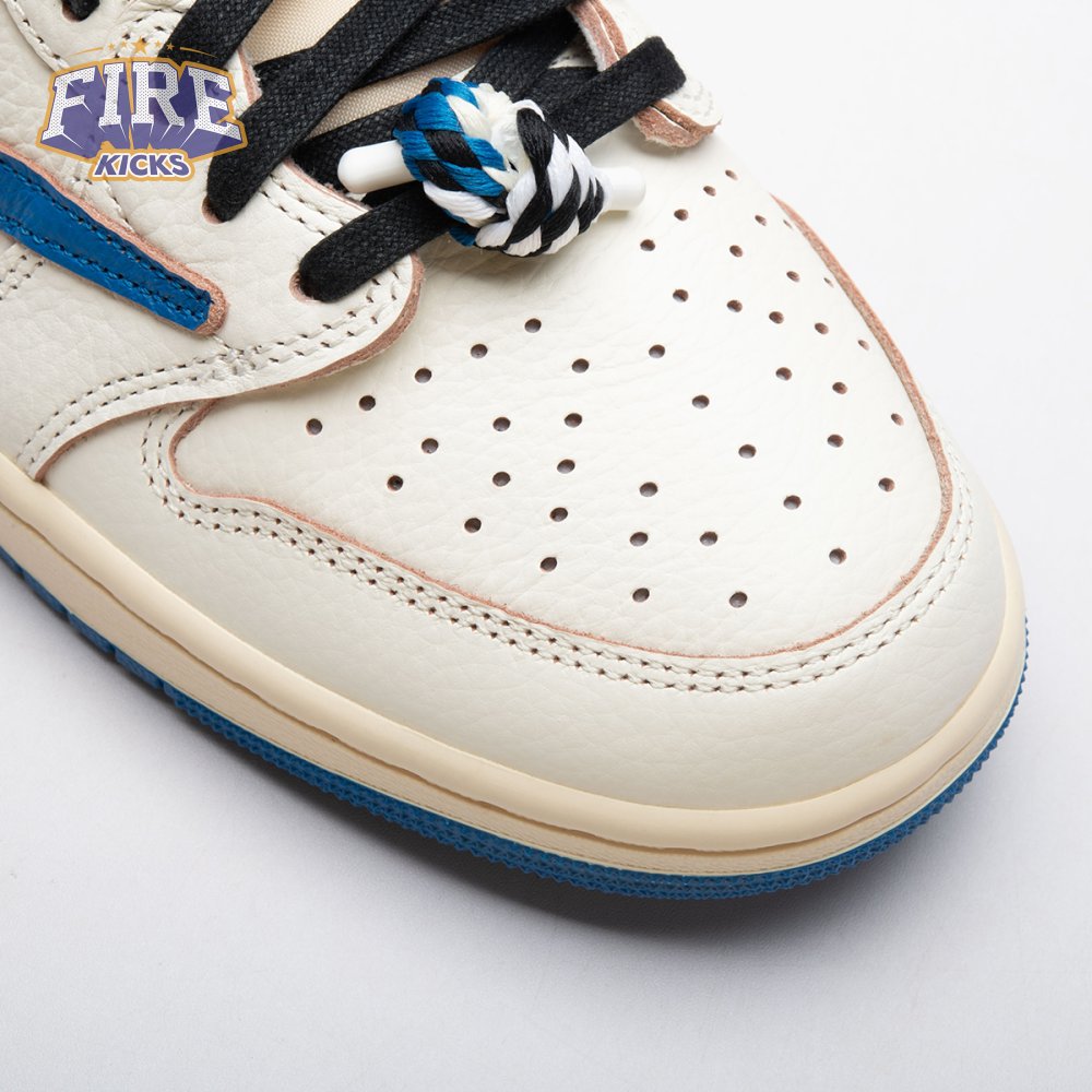 Jordan 1 Retro Low OG SP Fragment x Travis Scott Sail Military Blue DM7866-104 Unisex