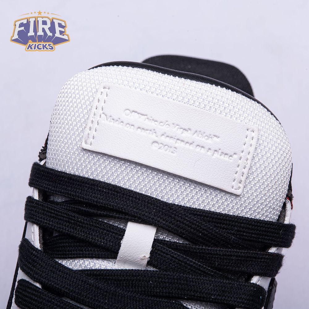 OFF-WHITE Out Of Office OOO Low Tops Black White Red Unisex