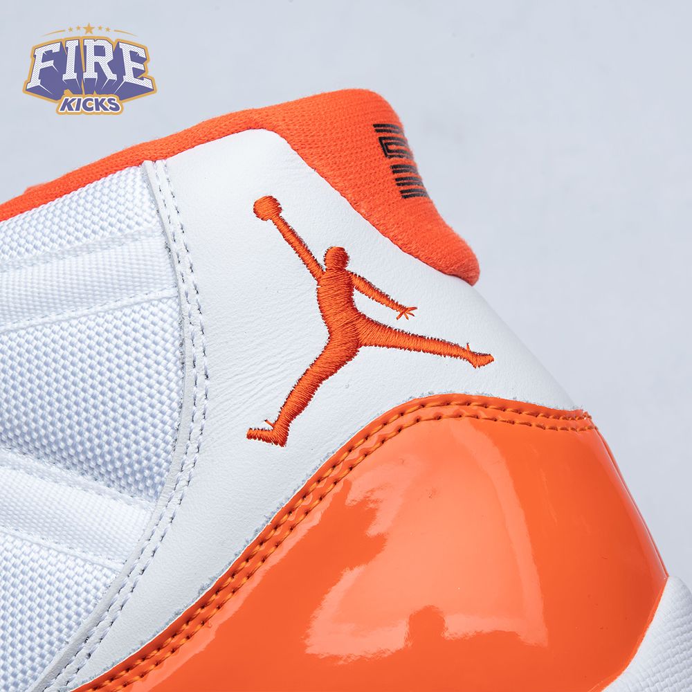Air Jordan 11 Retro High 72-10 White Orange Men's