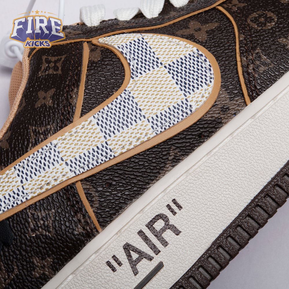 Nike Air Force 1 Low Monogram Brown Damier Azur Unisex (Special Box)