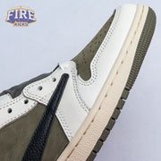 Travis Scott x Air Jordan 1 Low OG Medium Olive DM7866 200 Unisex