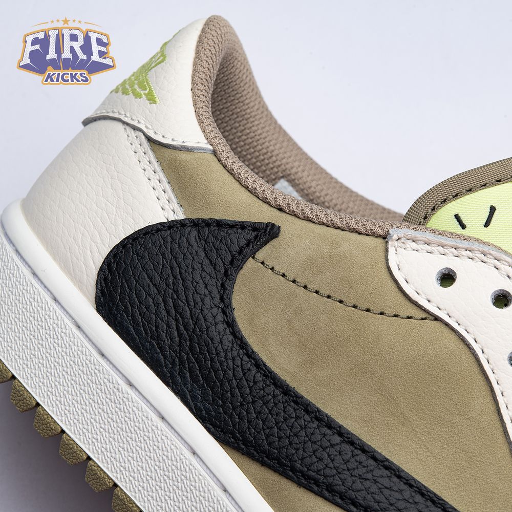 Jordan 1 Retro Low Golf Travis Scott Neutral Olive FZ3124-200 Unisex