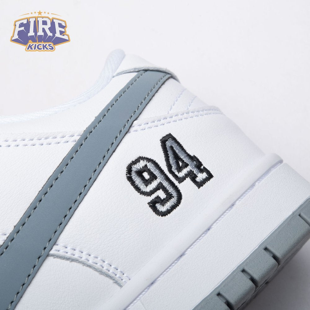 Nike SB Dunk Low 94 White Metallic Silver HQ8487-100 Unisex