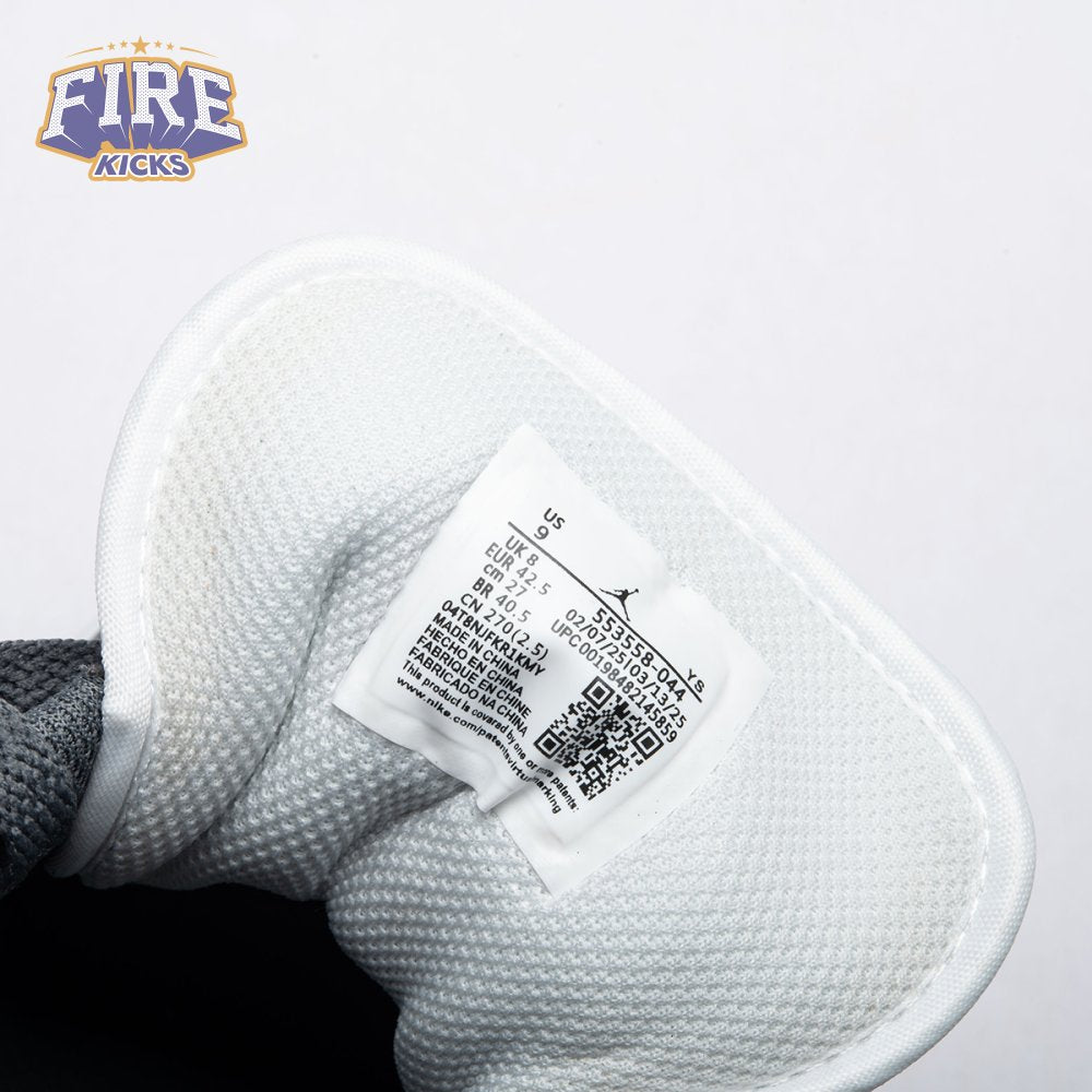 Jordan 1 Low Grey White 553558-044 Unisex