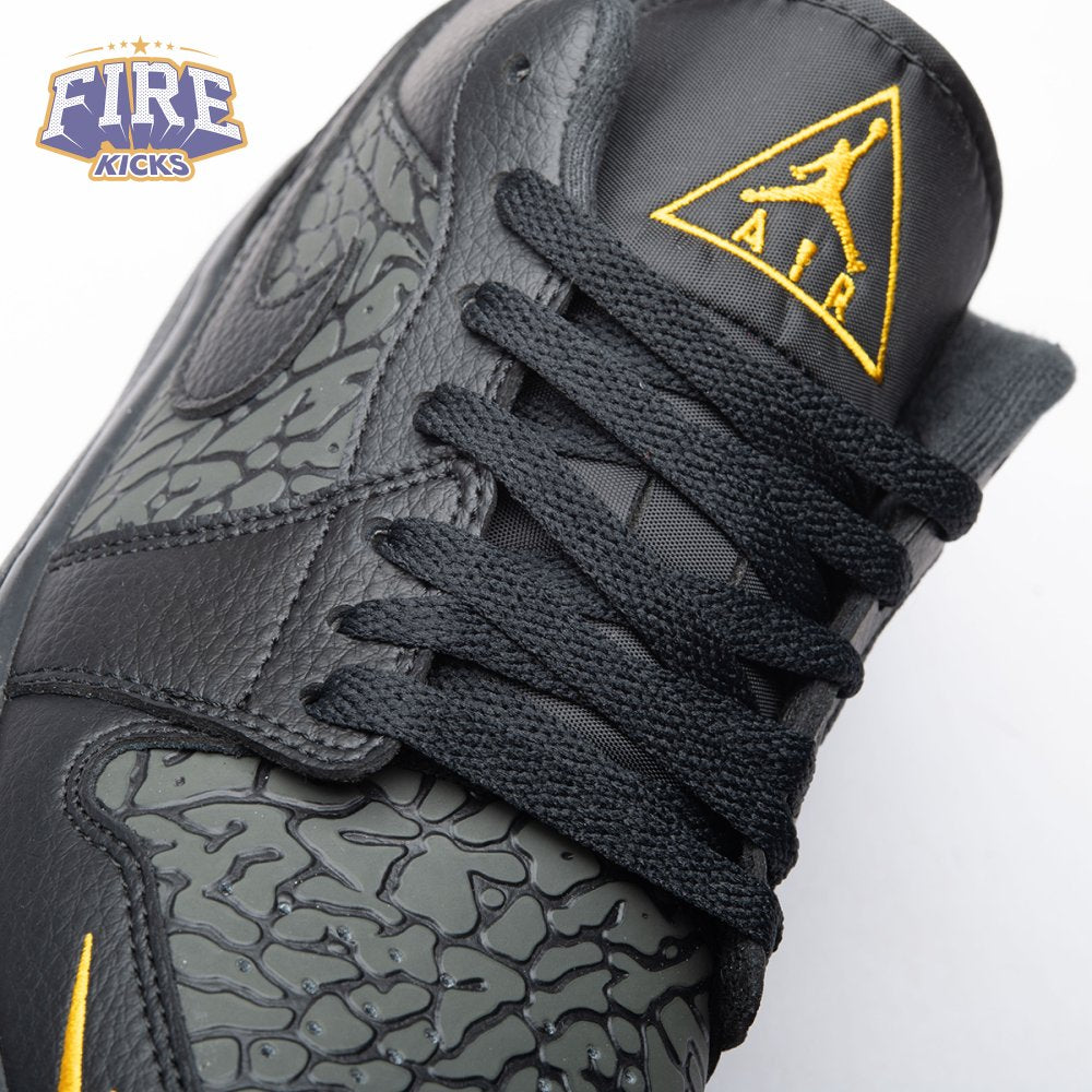 Jordan 1 Low Black Elephant Print IM6568-010 Unisex
